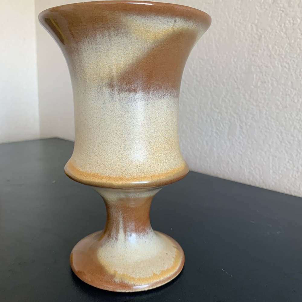 Frankoma Tan and Cream Vase